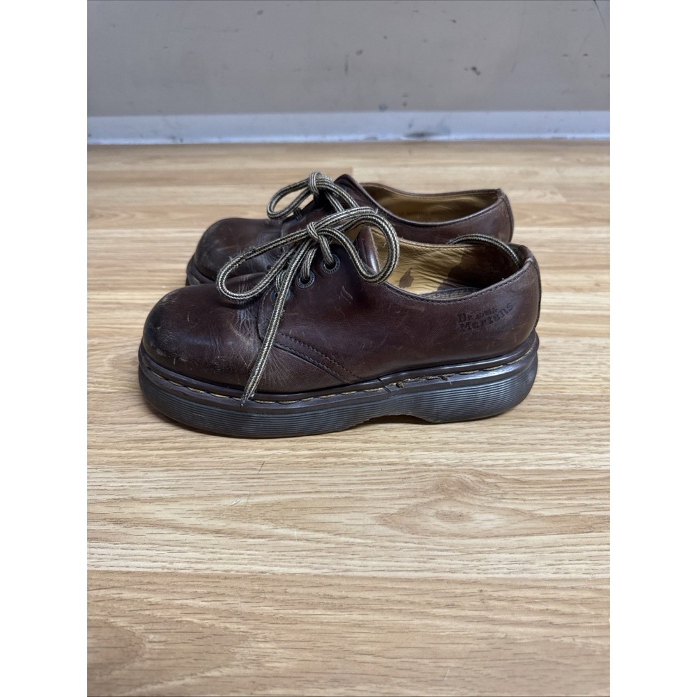 Vintage Y2K Dr Doc Martens 8434 Leather Chunky Oxford Mens US 4 Made In England